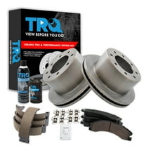 TRQ Rear Brake Pad & Rotor Kit BKA38617 Fits Select 2013-2017 GMC Sierra 3500 HD , 2013-2017 Chevrolet Silverado 3500 HD