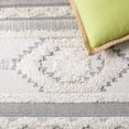 thumbnail image 4 of SAFAVIEH Cottage Euphemia Geometric Indoor/Outdoor Area Rug, Ivory/Light Grey, 6'7" x 6'7" Round, 4 of 9