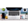 thumbnail image 4 of Desk Mat, Extended Gaming Mouse Pad (35.4x15.7 in), Large Non-Slip Rubber Base Mousepad with Stitched Edges, Waterproof Keyboard Mouse Mat for Work, Game, Office, Home - Beach and Ocean Scenics, 4 of 5