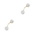 thumbnail image 1 of QualitChoice Dress Brooch Pin Simple Style Woman Fashion Accessory Female Clothes Adornment Jewelry Gift Pearl Sweater Cardigan Clip Type 5 2Set, 1 of 6