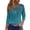 #01Royal Blue, variant on Womens Henley V Neck 3/4 Length Sleeve Tops Floral Print Button Down Casual Loose Fit Summer Dressy Blouses Pink L