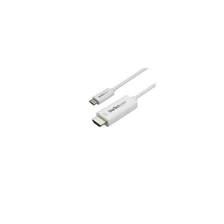 UPC: 0065030875516 | StarTech CDP2HD3MWNL USB C to HDMI Cable – 3m / 10 ft – White – 4K at 60Hz – Computer Monitor Cable – USB C Cable – USB Type C to HDMI Cable