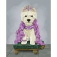 thumbnail image 2 of Fab Funky 20x24 White Modern Wood Framed Museum Art Print Titled - West Highland Terrier with Tiara, 2 of 4