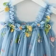 thumbnail image 3 of KONDYS Toddler Girl Princess Outfit Kids Sleeveless Embroider Dance Floral Party Dress Summer Clothes Size 2-3Y, 3 of 4