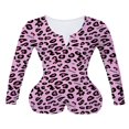 thumbnail image 1 of Women V-Neck Bodycon Bodysuit Button Sleepwear Jumpsuit Shorts Rompers, 1 of 2