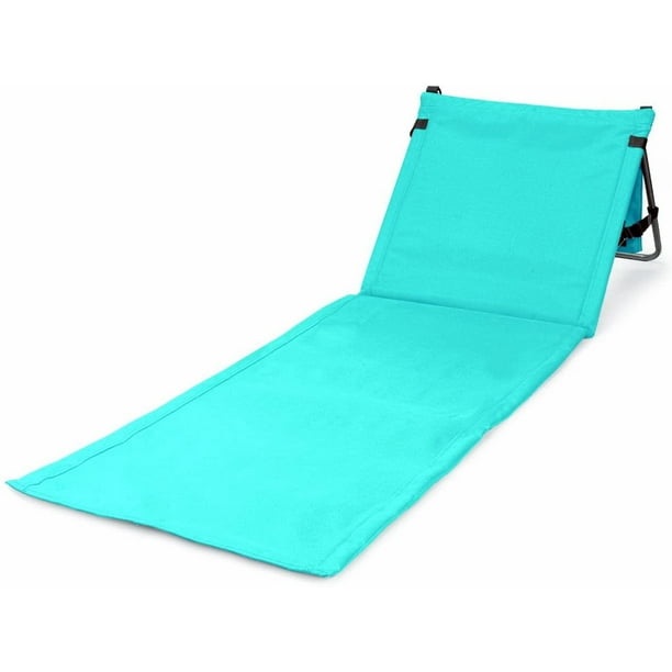BoToys Portable Beach Mat Lounge Chair and Tote (Plain Blue)