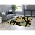 thumbnail image 3 of Trio Branches Area Rug 5x7 Charcoal Paleblue Contemporary Design Living Room, 3 of 5