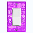 thumbnail image 1 of Metal Light Switch Plate Cover Cafe Diner Coffee Sign Purple COF039, 1 of 13