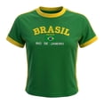 thumbnail image 5 of Trendfront Womens Brasil Graphic Crop Top Y2K Baby Tee Fitted Slim Fit Crewneck Football Fan Stadium Chic Match Day Going Out Streetwear Tops, 5 of 5