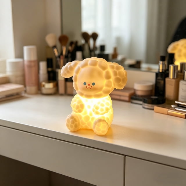 Luz nocturna Sheep Soft, lámpara de noche de silicona suave para dormitorio, dormitorio, oficina, salón, decoración del hogar y regalos