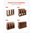 thumbnail image 6 of KFFKFF Document Storage, 27-Slot Office Postbox with Adjustable Shelves, Wooden Particle Board Mail Sorter for Office, Home, Classroom, File Organizer for Documents, Papers, Dark Brown, 6 of 9
