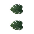 thumbnail image 2 of Bewildely Hoja de mantel con forma de hoja, estera aislante de EVA, simulación de almohadilla de palma Tropical, accesorios de cocina para verde oscuro 2piezas Bewildely CBP072140, 2 of 5