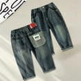 thumbnail image 2 of SUYIDA Boys Baggy Jeans 2025 Stretch Denim Pants For Kids Comfortable Casual Loose Fit Jeans With Elastic Waist Perfect For Outdoor School Daily Wear, 2 of 6