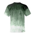 thumbnail image 4 of Men's Print T-Shirts Casual Summer Short Sleeve Gradient Color Tee Shirts Beach Tops Green 2XL, 4 of 4