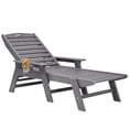 thumbnail image 1 of VEVOR Outdoor Chaise Lounge Chair 6 Position Adjustable Reclining Bench Lounger Gray, 1 of 9