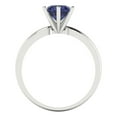 thumbnail image 4 of 1 ct Round Cut Simulated Blue Sapphire Solitaire Engagement Ring for Women in 18K White Gold, 4 of 5