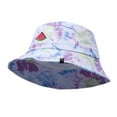 thumbnail image 2 of DALIX Embroidered Watermelon Tie Dye Cotton Outdoor Summer Bucket Hat in Green - Large, 2 of 4