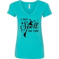thumbnail image 3 of Inktastic I Put a Spell on You Halloween Magic Women's V-Neck T-Shirt, 3 of 5