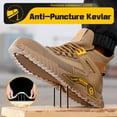 thumbnail image 3 of LAoutun Steel Toe Shoes for Men Mid Cut Work Shoe for Men Industrial Construction Safety Shoes, 3 of 6