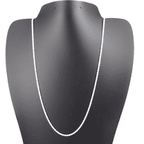 Solid 925 Sterling Silver 26" Diamond Cut Rope Chain Necklace – 2MM, Made in Italy, for Women & Men