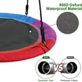 thumbnail image 6 of OLIYNEDY Saucer Swing - 900D Oxford Waterproof Tree Swing for Kids and Adults - with 2 Adjustable PE Ropes and 2 Stainless Steel Carabiners for Outdoor and Indoor Multicolor, 6 of 6