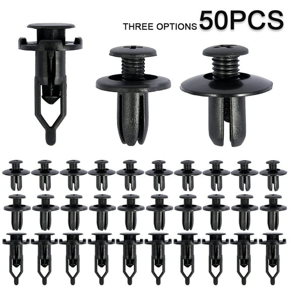 Miuline Car Body Trim Clips, Plastic Nylon Rivet Trim Clamp Car Rivet Clips Car Push Retainer Pins Bumper Expansion Screws Replacement Kit-50pcs (8mm)