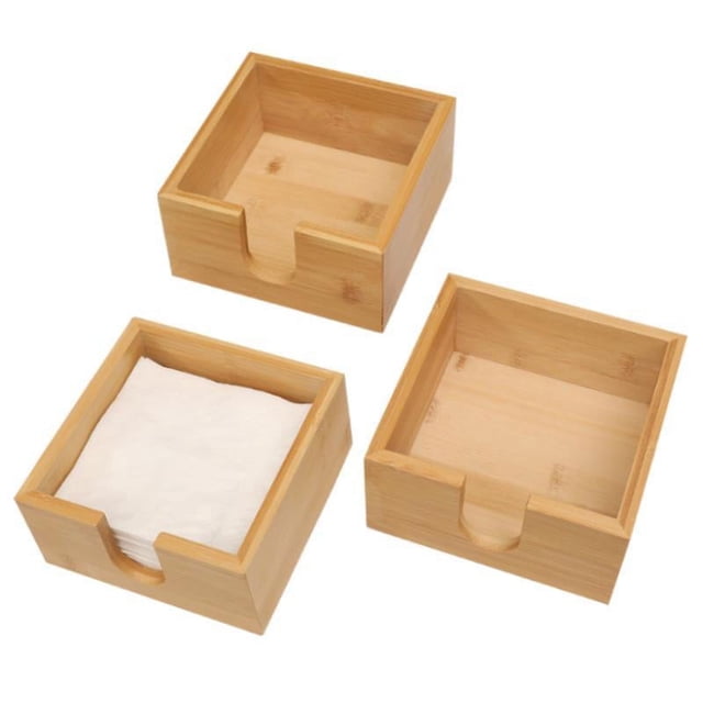 3 servilleteros de madera hechos a mano - Servilletero de papel - Servilletero de madera artesanal