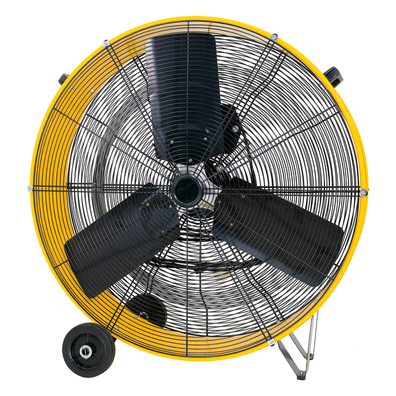 30 Inches 13200 CFM Heavy Duty High Velocity Barrel Floor Drum Fan with DC Brushless Motor, Stepless Speed Adjustment for Workshop, Garage, Commercial or Industrial, UL Safety Listed