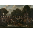 thumbnail image 2 of Willem Eversdijck 18x14 Black Ornate Wood Framed Double Matted Museum Art Print Titled - Allegory on the Flourishing of the Dutch Fishery After the Second Anglo-Dutch War (1665-67) (166, 2 of 5