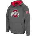 thumbnail image 2 of Youth Charcoal Ohio State Buckeyes Big Logo Pullover Hoodie, 2 of 3