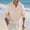 Beige, variant on WIZUTIZ Linen Henley Shirt for Men Long Sleeve Button Casual Summer Beach Vacation Golf Shirts Lightweight Tops with Pocket