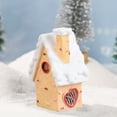 thumbnail image 2 of Taomzat Clearance Christmas Plastic House Figurines, Miniature Christmas Tabletop Ornaments House Statue House Model for Christmas Holiday Home Party Decor, 1" x 1" x 1.7", Beige, 2 of 8