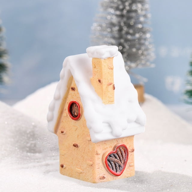 Fiudx Casa de Árbol de Navidad En Miniatura, Decoración para Fiestas, Adornos Navideños Vibrantes, Accesorios Festivos para El Jardín, Ideal para El Hogar, La Oficina y El Centro Comercial. Tamaño: 4