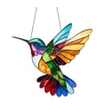 thumbnail image 2 of Eguobalx Hummingbird Stained Glass Window Hangings Handmade Bird Sun Catcher for Home Window, 2 of 6