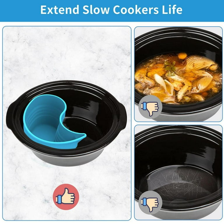 INSTAPOCKETS™ by CROCKPOCKETS® 6-Quart Silicone Pressure Cooker Divider  Liners, 2 Pc. Dividers, Reusable Cooking Accessories, Heavy Duty and Leak