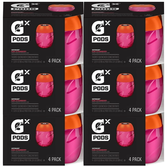 Gatorade Unisex Adult Gatorade Gx Pods, Kiwi Strawberry (24Ct), 6 X 4Pack 24 Pods Us