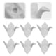 thumbnail image 4 of 6 soportes para palillos de cerámica estilo japonés, hechos a mano, con diseño de mil grullas de papel. Soporte para palillos y tenedores - 5,5 x 5 x 3 cm (Blanco), 4 of 7