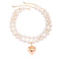 thumbnail image 1 of Collier Exagéré Coeur en Forme de Coeur Coeur Pendentif Choker Mode Collier., 1 of 8