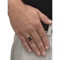 thumbnail image 3 of PalmBeach Jewelry Men's Emerald-Cut Simulated Black Onyx Rectangle Ring Gold-Plated, 3 of 5