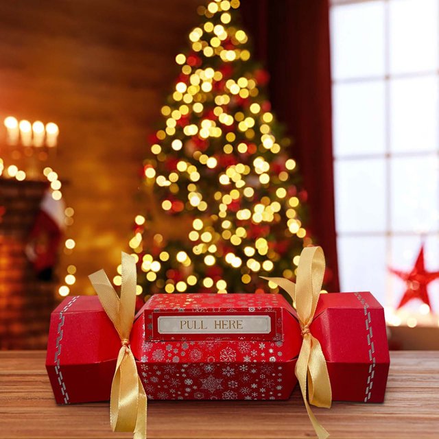 Staron 2pcs Christmas Surprise Money Pull Pouch, Christmas Money Box for Cash Gift Pull, Surprise Pull Out Money Gift Box, Cash Gift Pouch, Christmas Party Gifts Money Box for Cash Pull