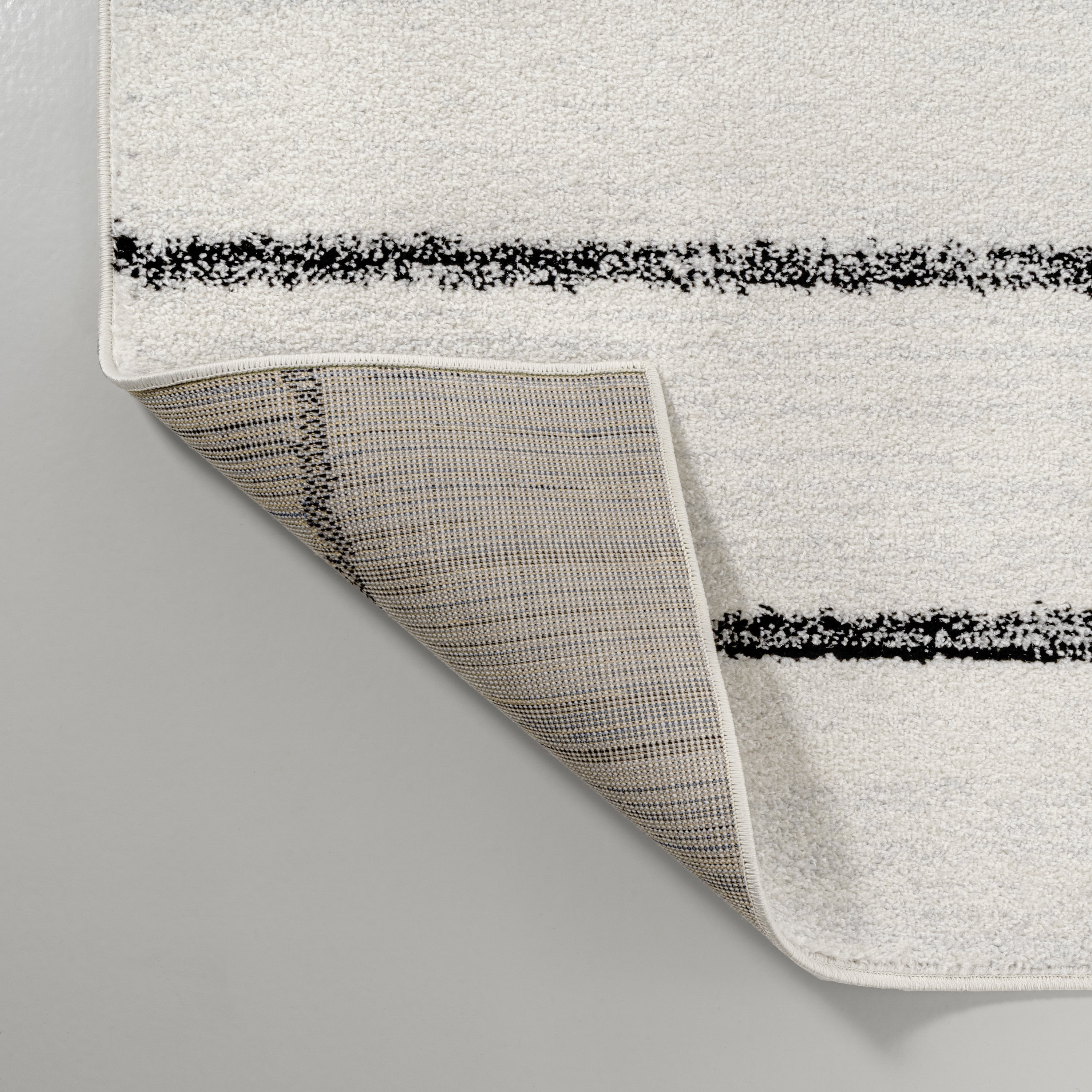 JONATHAN Y MOROCCAN HYPE 3 x 5 Area Rug, Williamsburg Minimalist Stripe - Cream/Black, MOH201D-3