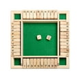 GDDTOY Traditional Four Sided Wooden 10 Number Pub Bar Board Dice Game