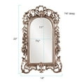 thumbnail image 4 of Tyler Dillon Arched Wall & Accent Mirror with Intricate Ornate Frame - Silver - 22" H x 14" W, 4 of 7