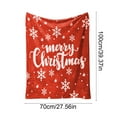 thumbnail image 3 of Christmas Snowflake Print Flannel Blanket | Double-Sided Red Holiday Throw with "Merry Christmas" Design | Soft & Warm for Bed, Sofa, Office | Festive Home Decor & Gift, 3 of 6