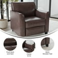thumbnail image 3 of BizChair Hercules Diplomat Series LeatherSoft Upholstered Side Reception Chair, Brown, 3 of 9