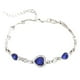 thumbnail image 1 of Fiudx Brazalete de Corazón de Cristal, Elegante Pulsera de Diamantes de Imitación Azules, Elegante Tobillera de Aleación, Accesorio de Moda para Mujer, Idea de Regalo Perfecta, Pieza de Joyería Colec, 1 of 3