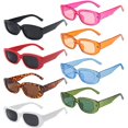 thumbnail image 1 of Gafas de sol Pibupibu Y2K, color fiesta, rectángulo pequeño, paquete de 8, 1 of 7