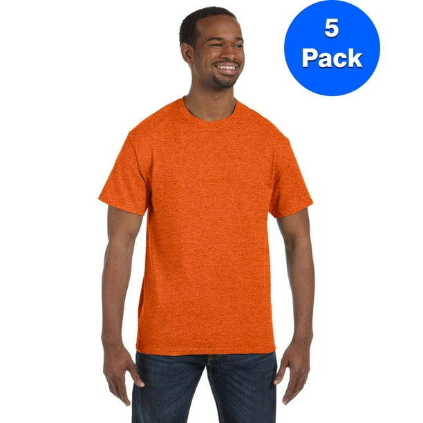 Mens 5.3 oz. Heavy Cotton T-Shirt 5 Pack - Walmart.com