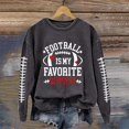thumbnail image 2 of WEAIXIMIUNG Chandails pour Femmes à Fermeture Éclair, Chandails Décontractés à Manches Longues, Col Rond, Imprimé Graphique de Football, Chandail Léger, Blouse, 2 of 4