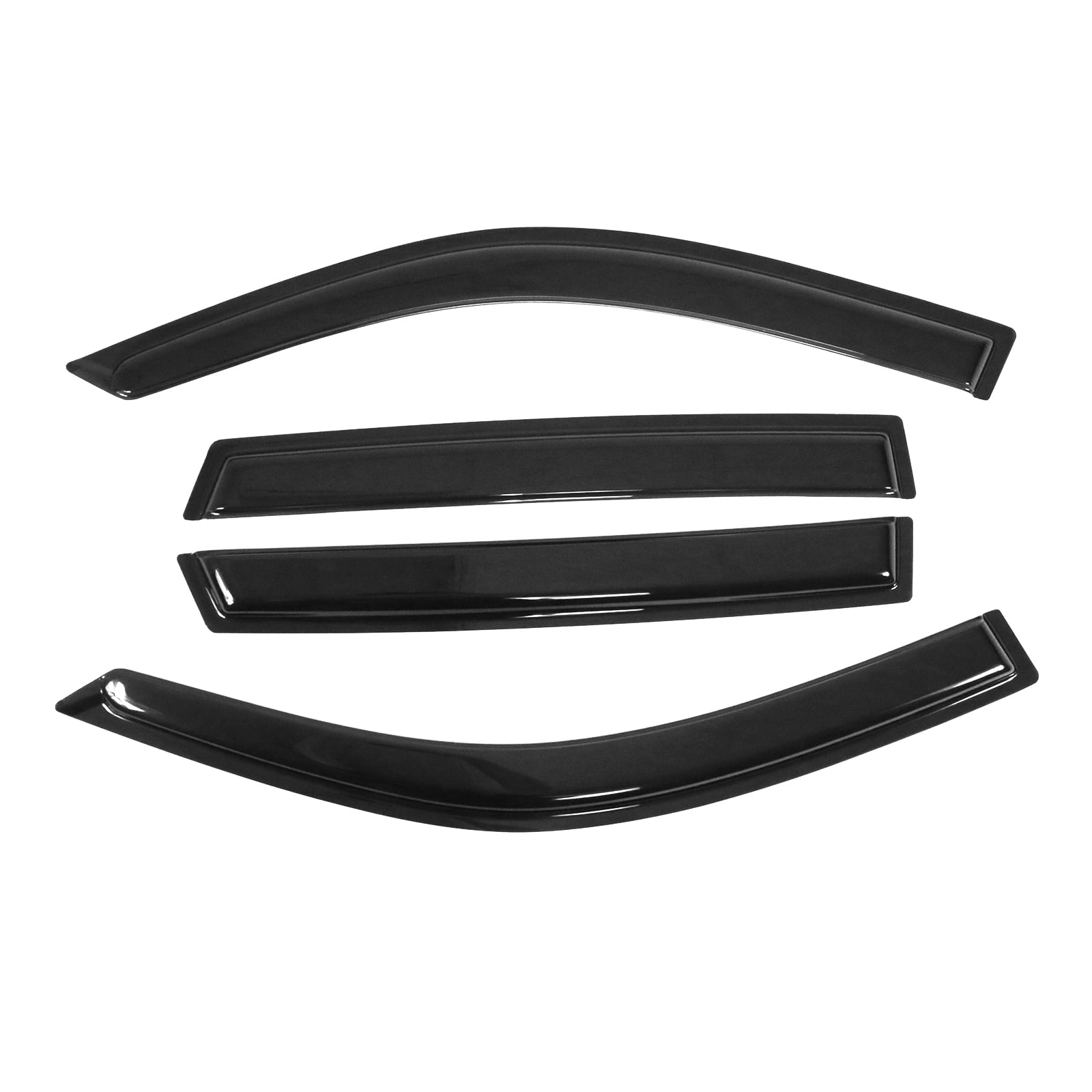 Ikon Motorsports Compatible with 01-05 Toyota RAV4 Window Vent Visor Deflector Rain Guard 4Pc Set Outside Mount  2001 2002 2003 2004 2005